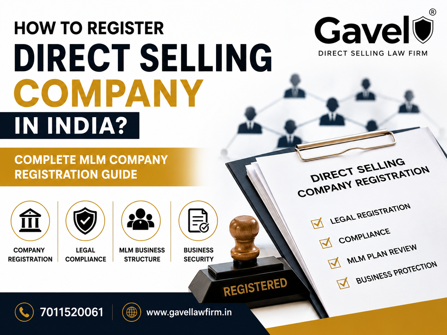 How to register direct selling company in India with MLM company registration legal compliance by Gavel Direct Selling Law Firm